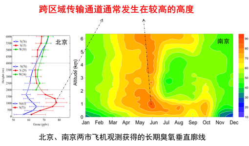 臭氧垂直分布及输送