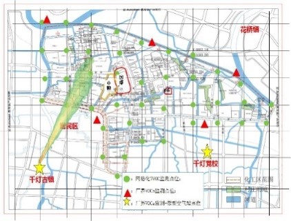 化工园区污染扩散模拟居民区异味来源分布